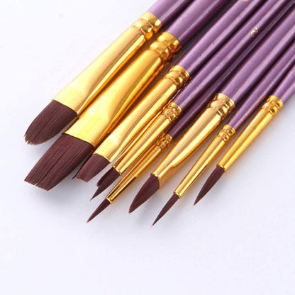 Paint Brush Set 10 Pieces | Paint by Numbers